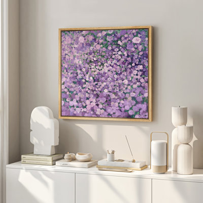 Décoration florale abstraite mauve et floral