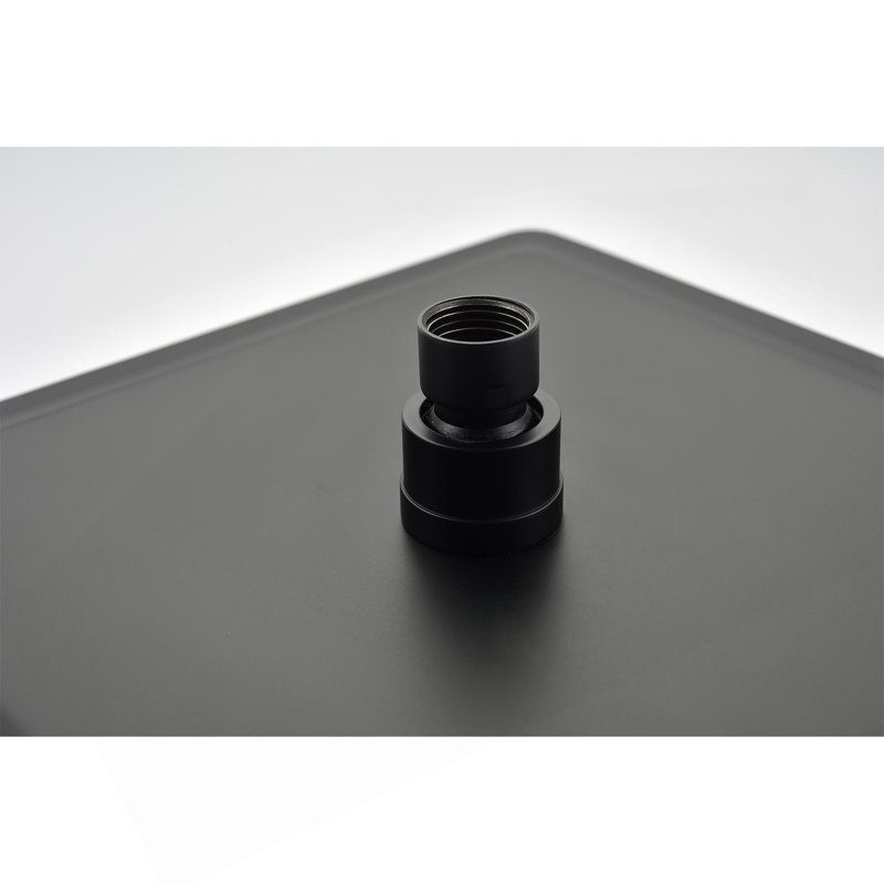 12" Rain Shower Head Systems Wall Mounted Shower, Matte Black