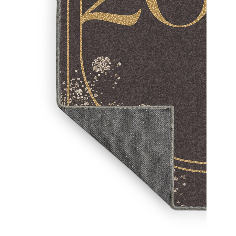 Soft Plush Estep New Years Modern & Contemporary Abstract Area Rug in Gray – Gray Binding, 7x9