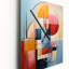 Horloge murale géométrique Abstraction Focus IV - Spirales abstraites surdimensionnée-99632643