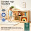 Bibliothèque Montessori, armoire de rangement en bois à 5 sections, étagère de rangement pour jouets avec bibliothèque pour enfants, étagère à livres Fess Safety Montessori pour chambres d'enfants, salle de classe, salle de jeux, garderie, école maternelle-869115753
