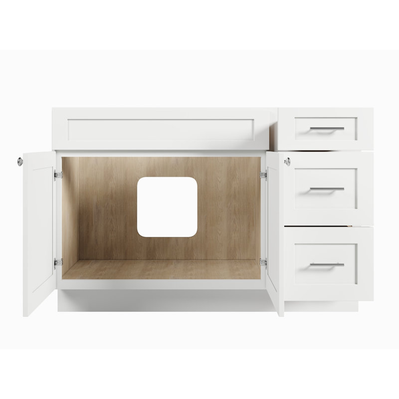 Base de meuble-lavabo simple 51 po Disar, Blanc