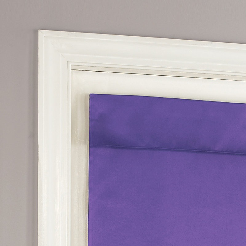 Purple Polyester Room Darkening Tab Top Door Curtain