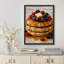 Berry Pancake Dessert Framed Wall Art Prints - Sweet Breakfast Food for Kitchen Dining Room-125211751-125211754