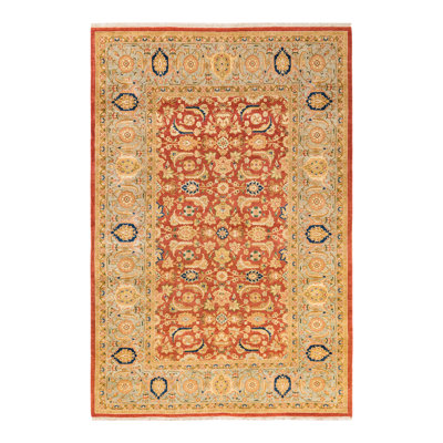 Classic One-of-a-Kind 6' 2" x 9' 2" Hand Knotted Area Rug
