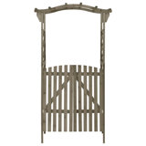 Allec 204cm H x 116cm W Grey Wood Gate