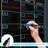 Black 24”x36” Magnetic Glass Whiteboard Calendar Planner