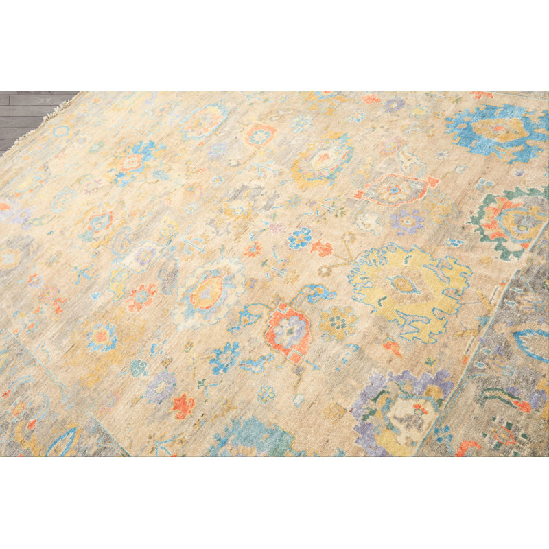 Tapis katy Oushak Arts & Crafts 8 pi 2 po x 9 pi 10 po