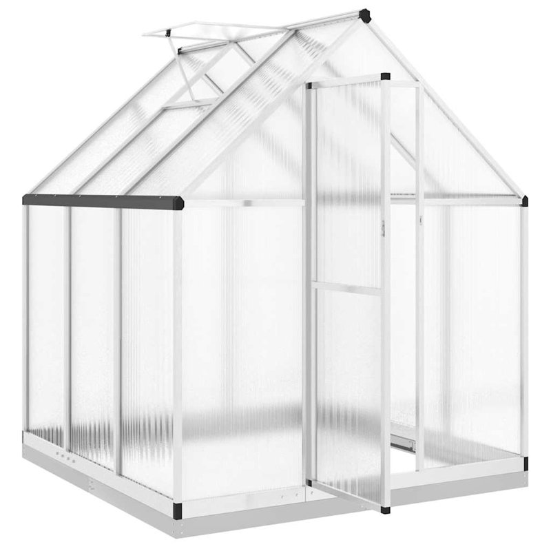 Casius 5.5 Ft W x 3.5 Ft D Greenhouse, 202cm H x 169cm W x 169cm D, Silver