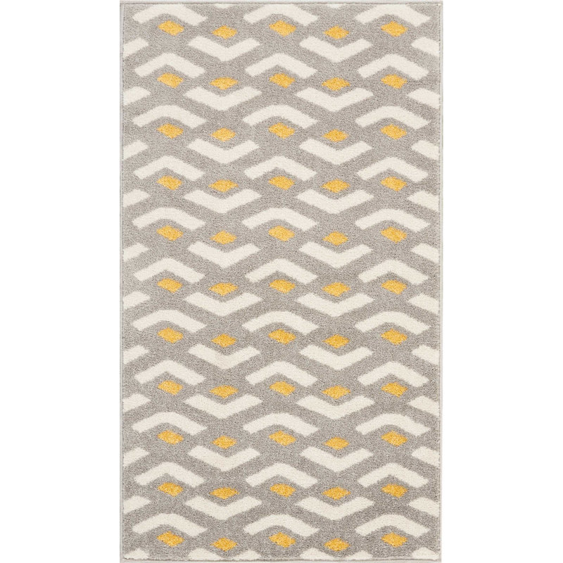 Tapis gris Cristin Eclectic Bohemian, Rectangle 2 pi 2 po x 3 pi 9 po