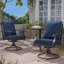 7-Piece Outdoor Fire Pit Set With 48" Aluminum Gas Table (40,000 BTU) & 6 High-Back Swivel Glider Chairs-750799889