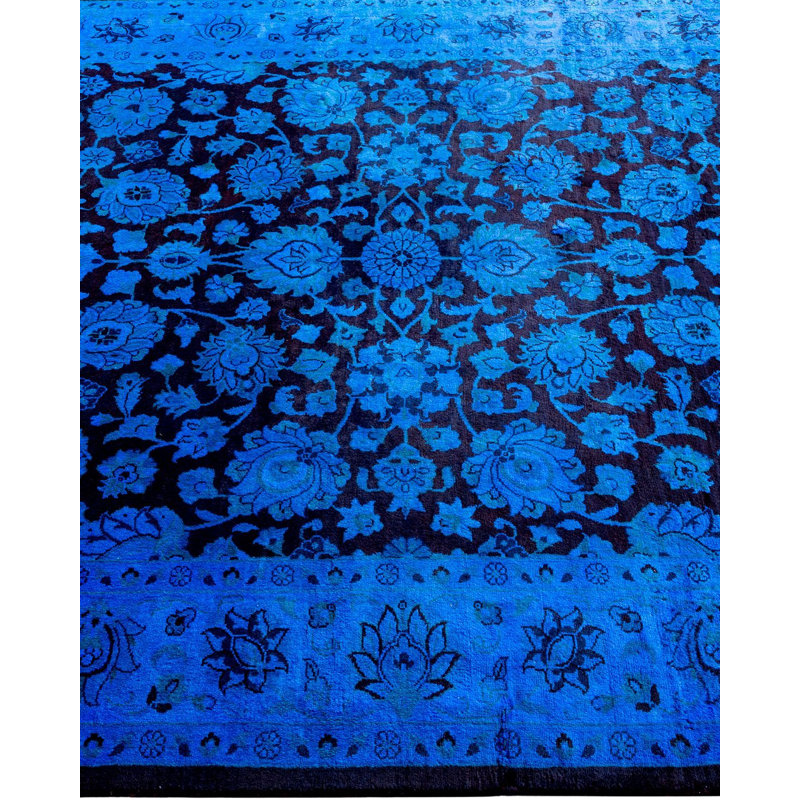 Holsworth One-of-a-Kind 4' 2" X 6' 0" New Age Wool Area Rug Blue