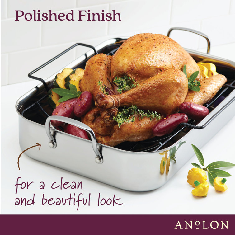 Anolon Tri-Ply Clad Stainless Steel 12-3/4 French Skillet 