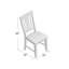 Chaise d'appoint à dossier en lattes gris rustique Ernie