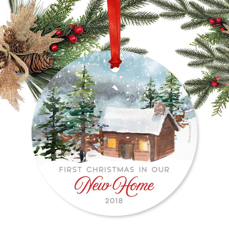 Ornement boule First Christmas In Our New Home 2018, Oui