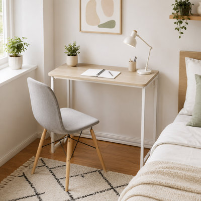 31.5'' Folding Computer Desk, Space-Saving Design