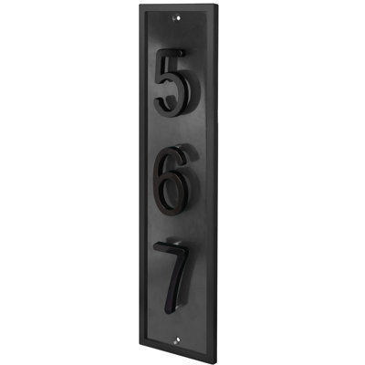 Royal Shade Floating Vertical  AFramed Aluminum Address Plaque – Customized 3/4/5-Digit House Numbers for Stylish Indoor and Outdoor Spaces