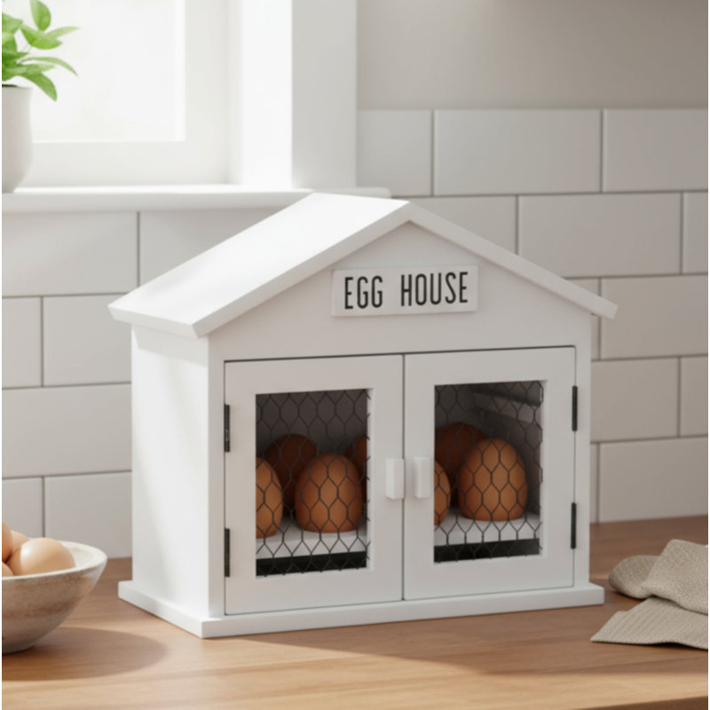 Dorning Wood Food Storage Container, White
