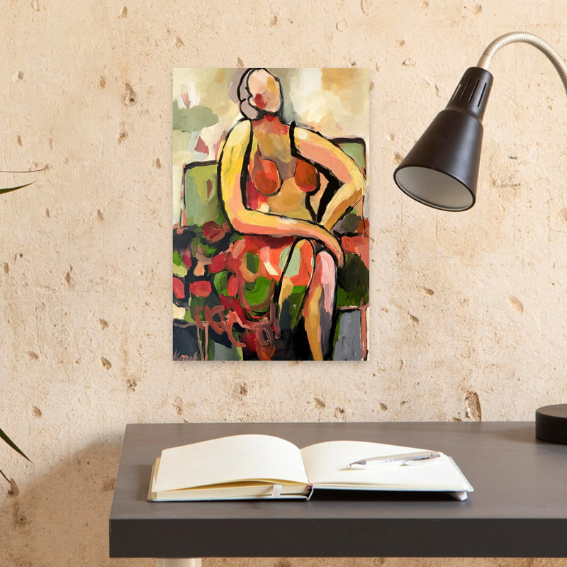 Art contemporain contemporain abstrait, H 18 po x l 12 po