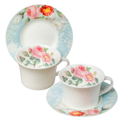 Tasse et soucoupe en porcelaine tendre Liz