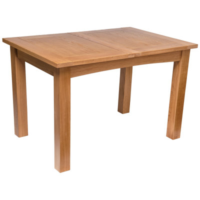 Extendable Oak Solid Wood Base Dining Table