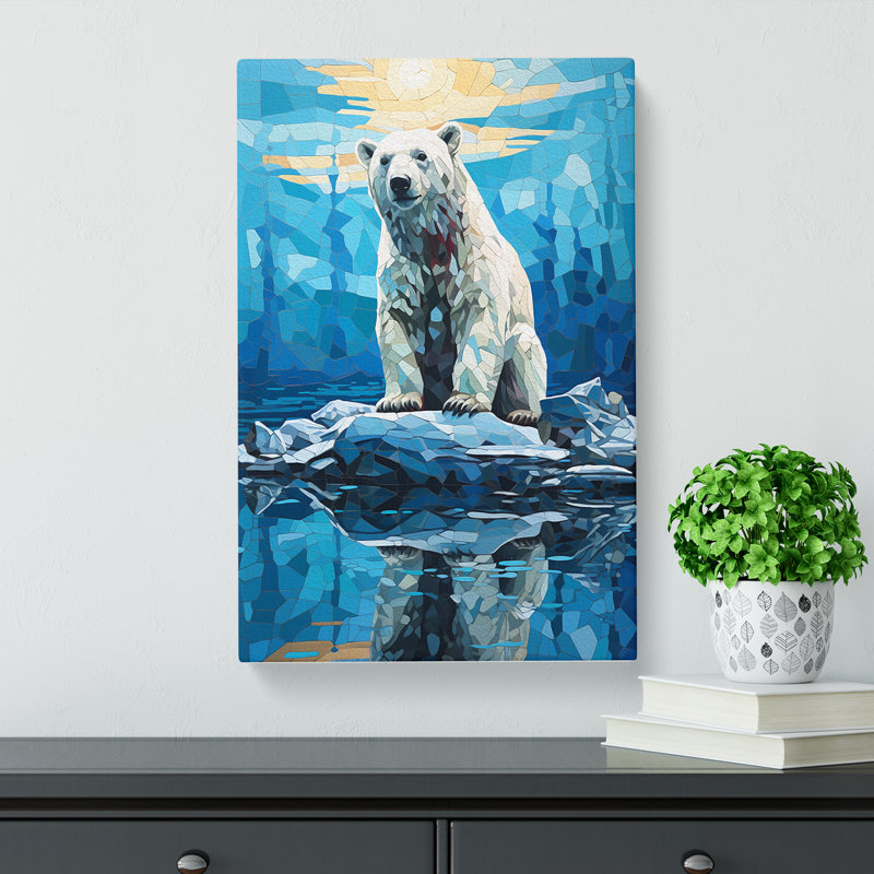 Polar Bear Orphism No.2 - Wrapped Canvas, 50cm H x 35cm W x 3cm D