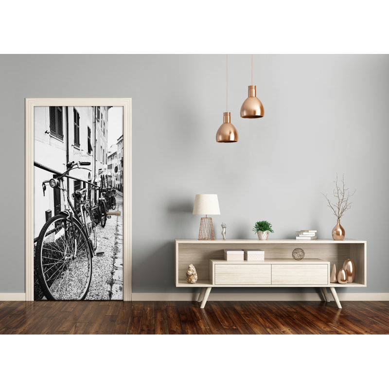 Bicycles City-adhesive Door Decal