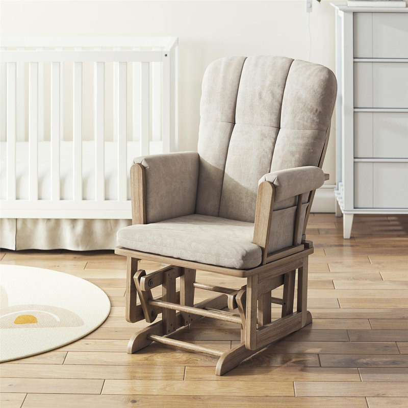 Visual Reference: Ophelia Co Harmony Glider Rocker Nursery Chair Taupe Microfiber