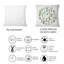 Carré, cactus dans des pots en céramique aux tons doux II - Coussin décoratif à imprimé traditionnel-60158148