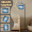  Lampe sur pied Arc en papier de couleur bleu ciel lisse pour grand abat-jour moderne en lin à DEL réglable 3 températures de couleur
