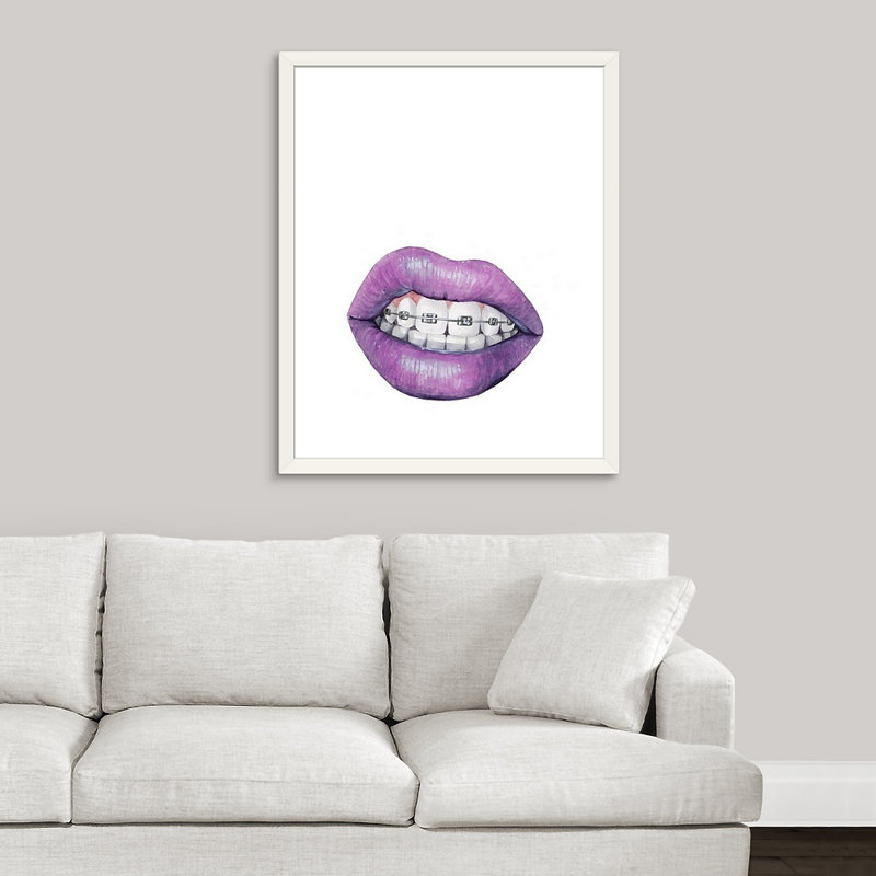 « embouchure full of metal i », reproduction d’impression encadrée, H 23 po x l 19 po x P 1 po, Cadre blanc