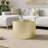 Corron Drum Coffee Table Modern Hammered Metal Coffee Table | Iron Frame| No Assembly Required-1148353516-1091492601