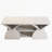 Modern Blue Rectangular Coffee Table With Rounded Corners, Open Storage Shelves & Sturdy Frame – Easy Assembly Geometric Design Table For Living Or Reception Room -1101414111