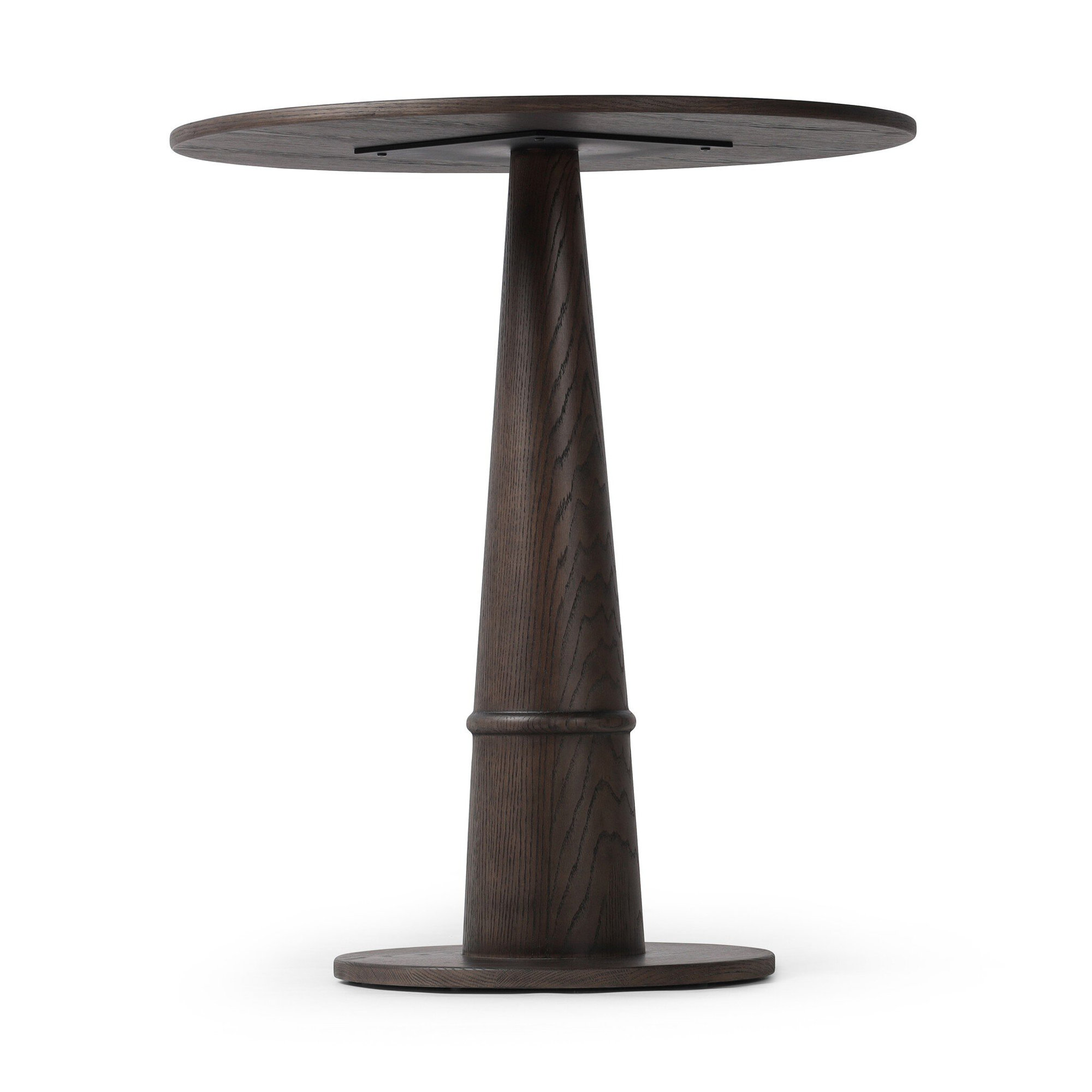 Beverly Round 32.00000'', Brown Oak Veneer, 42.5" H x 32" L x 32" W