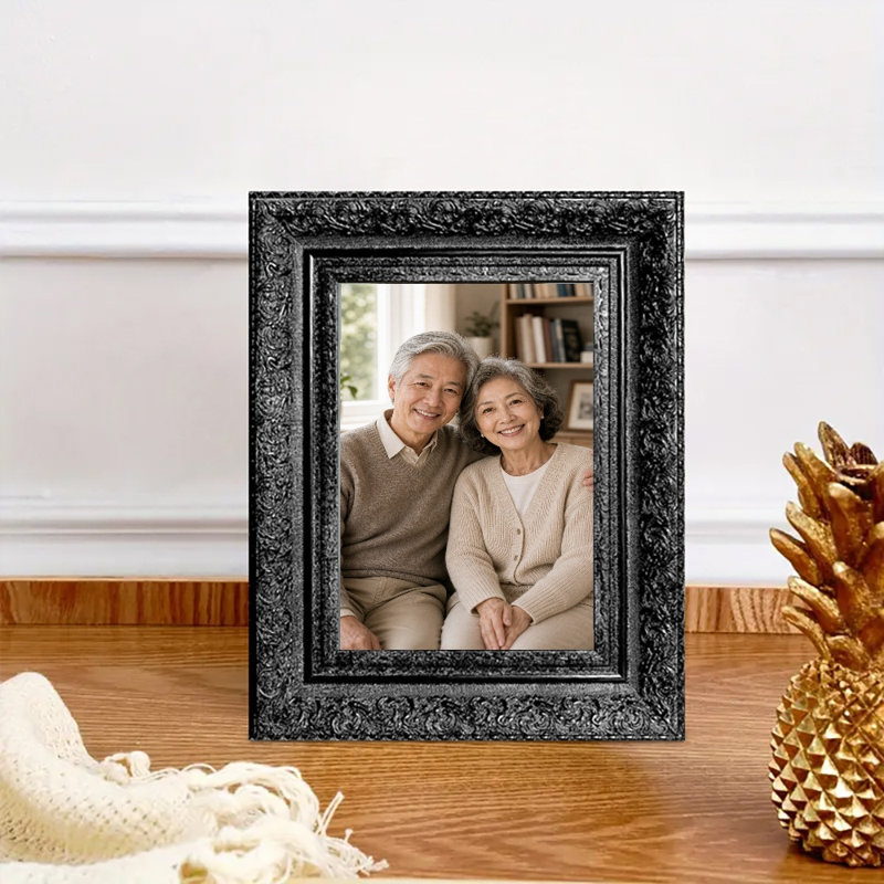Cadre photo mural 3 pièces 5 "x 7" noir pour décor de manteau de cheminée