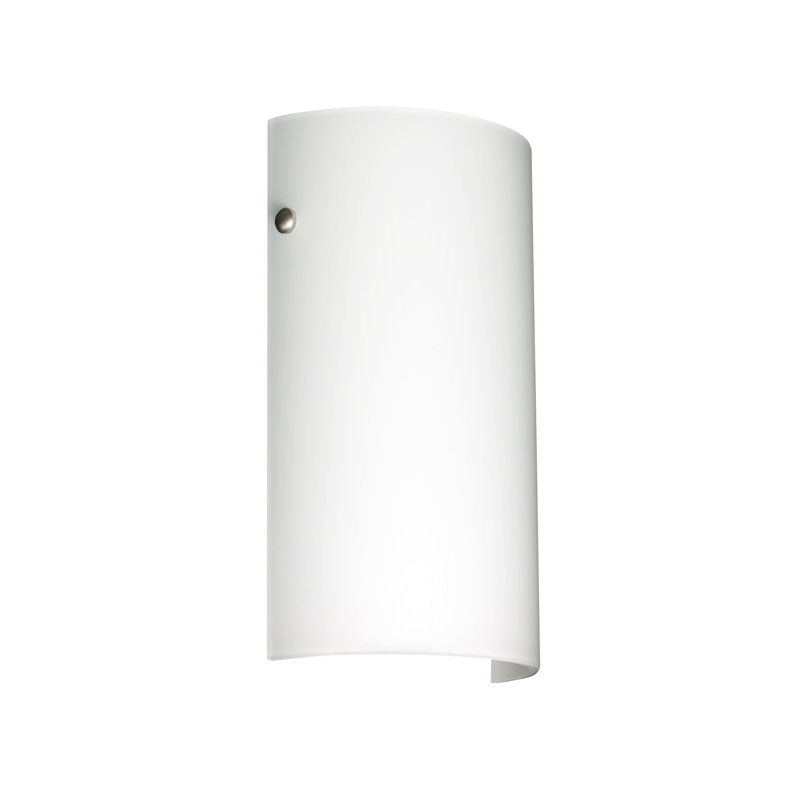 Tamburo 7 Flush Mounted Sconce, Opal Matte, Polished Nickel, LED