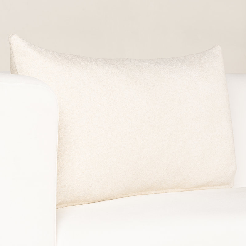 Coussin décoratif Cascade Getty, Plumes, Crème, crème, Rectangle H 12 po x l 21 po