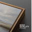 «Serene Blue Marshland with Water and Reeds», reproduction d'art sur toile encadrée pour chambre principale, 2 pièces-132775159-132775160