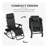 Outdoor Rocking Chairs, Foldable Reclining Zero Gravity Lounge Rocker W/ Pillow, Cup & Phone Holder, Combo Design W/ Folding Legs-365031216-365031221