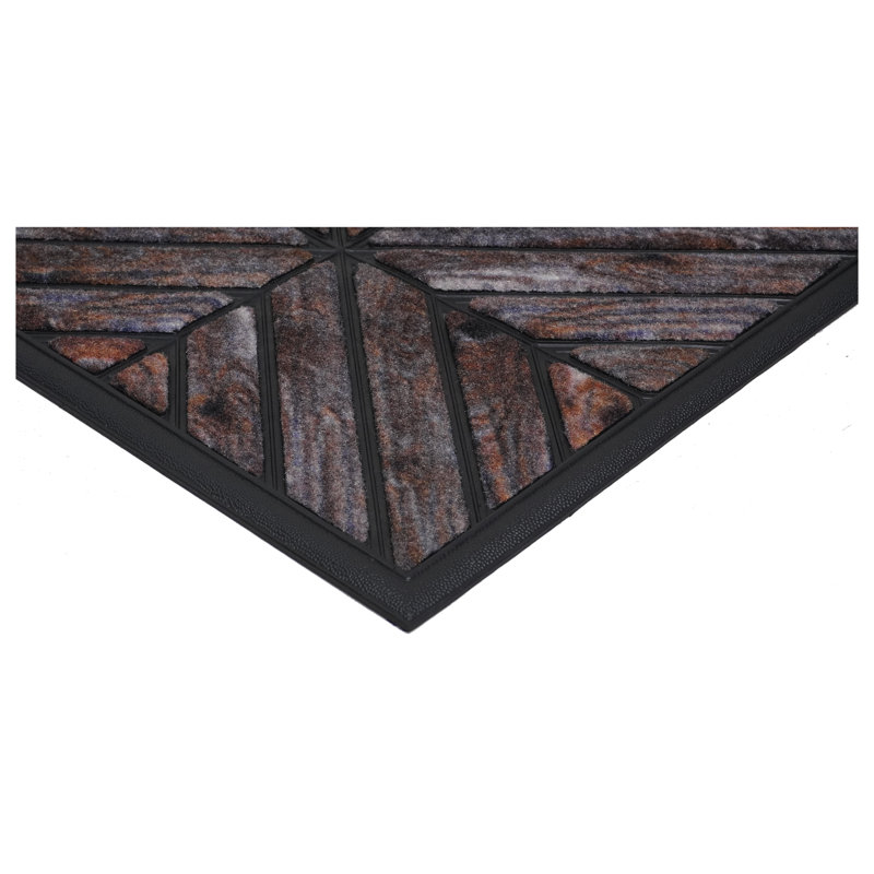 Tapis d'entrée antidérapant pour l'extérieur 30 po x 18 po, gris