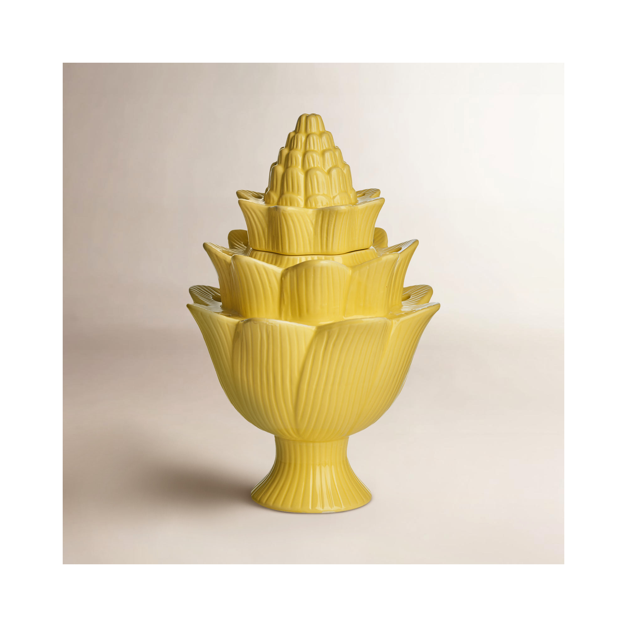 9.25'' Handmade Ceramic Table Vase, Yellow