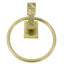 Edgar Berebi Sutton Towel Ring With Reeded Handle In Burnished Brass Plate