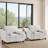 Convertible Beige Corduroy Tufted Sofa Bed Chair 3-In-1 Pull Out Multi-Functional Sleeper Single Chair Bed With 2 Soft Pillows, USB Outlet and  Cup Holder-1354231490