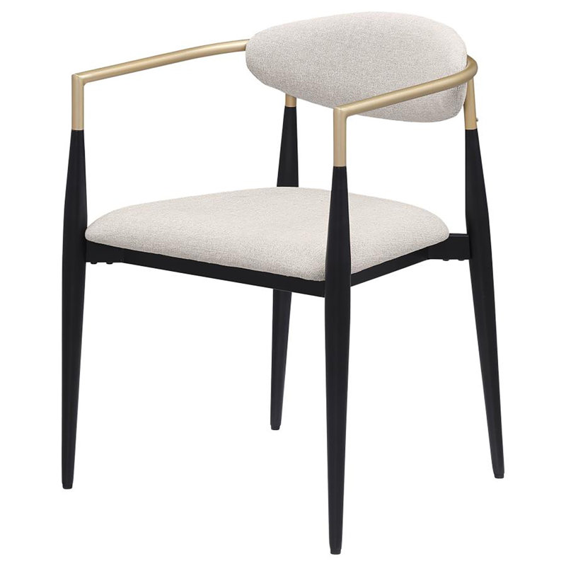 Chaise avec accoudoirs Millen (ensemble de 2), Beige
