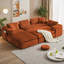 Canapé modulaire surdimensionné en velours côtelé avec poches latérales et coussins Jetta-1840334850
