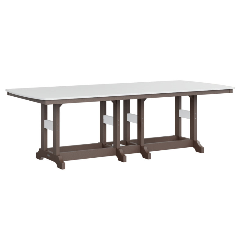 Garden Classic Outdoor Bar Table, Chocolate Brown, White