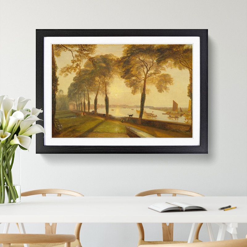 Mortlake Terrace by Joseph Mallord William Turner - Framed Print, 27cm H x 36cm W x 2cm D, Black Framed