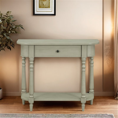Retro Console Table with Versatile Storage and Exquisite Design
