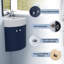 Meuble-lavabo de coin mural avec lavabo