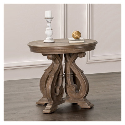 27.4" W Traditional End Table, Oak